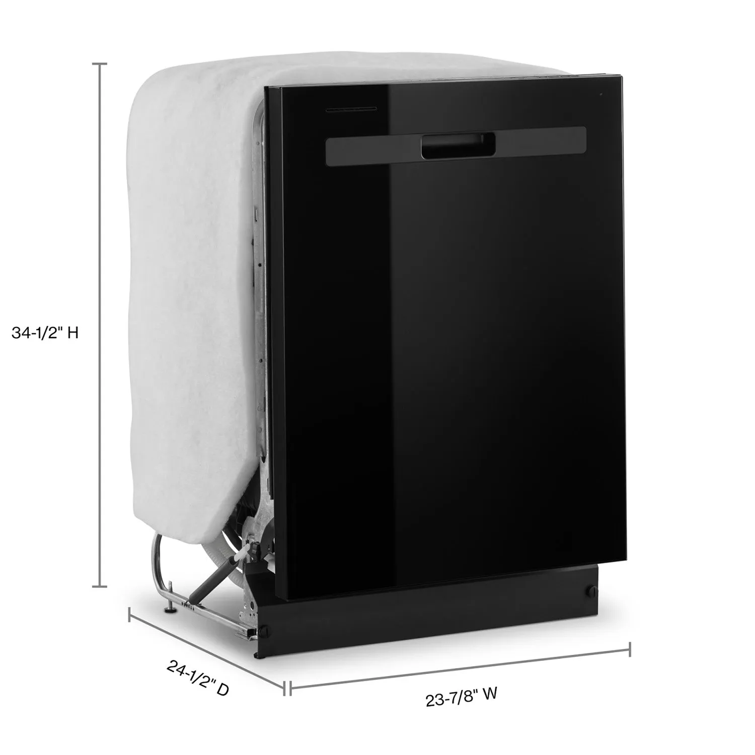Whirlpool 24" Black Dishwasher (55 dBA) - WDP540HAMB