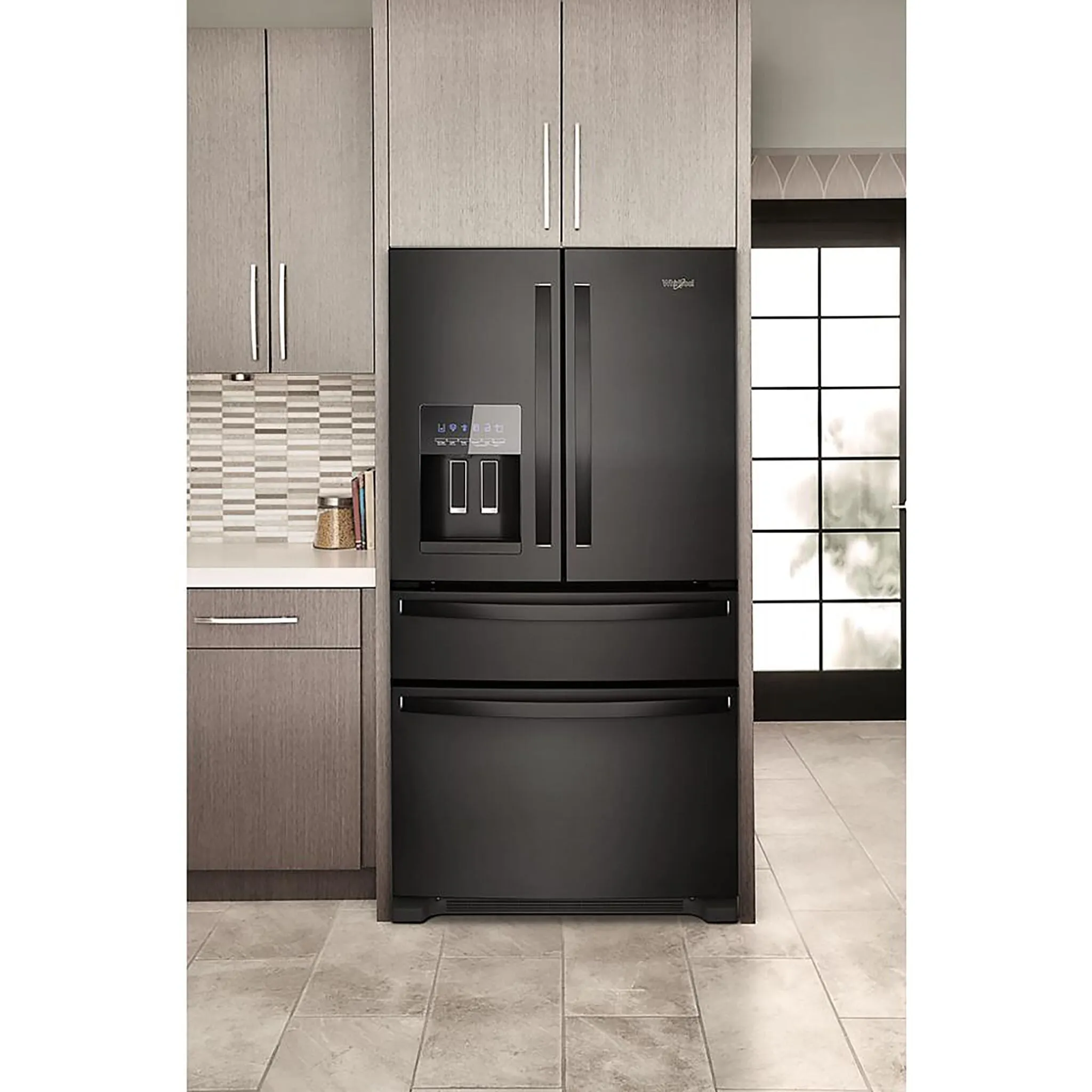 Whirlpool Black French Door Refrigerator (24.5 Cu.Ft.) - WRMF3636RB