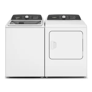 Whirlpool White Top-Load Washer (5.4 cu. ft.) & Steam Gas Dryer (7.0 cu. ft.) - WTW5057LW/WGD5050LW