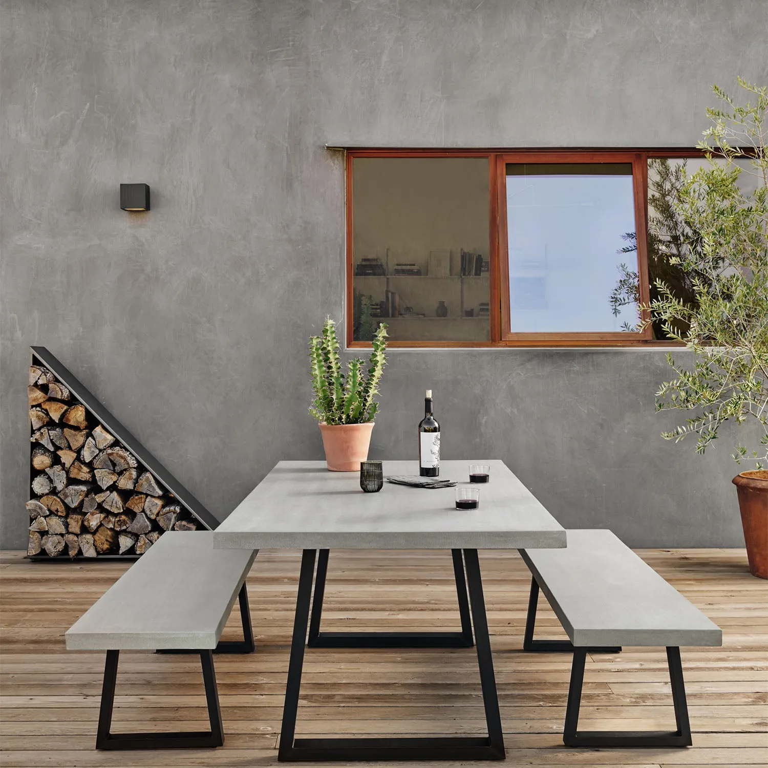 Wright Outdoor Dining Bench