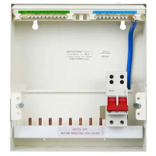 Wylex Metal 8 Way Consumer Unit 100A C/W/ SPD